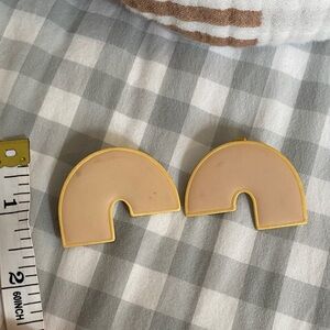 Madewell Gold and Tan Earrings